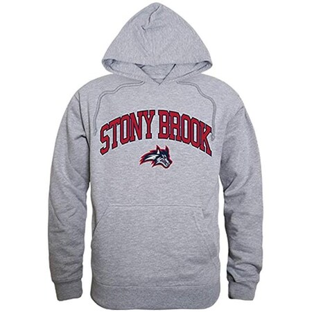 W Republic W Republic 540-388-HGY-02 Stony Brook University Campus Hoodie; Heather Grey - Medium 540-388-HGY-02